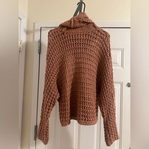 Express Warm Brown Knit Sweater